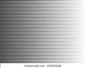 Horizontal lines, linear halftone. Pattern with horizontal stripes. Vector illustration.