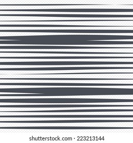 Horizontal lines pattern background. Abstract wallpaper with random wide narrow stripes or curves. Grid lines texture. Cells repeating pattern. White background. Vector
