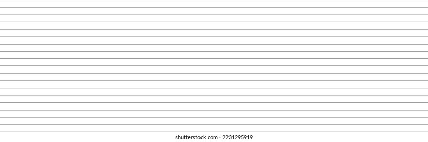 Horizontal lines pattern on white background. Straight lines pattern for backdrop and wallpaper template. Realistic lines with repeat stripes texture. Simple geometric background, vector illustration