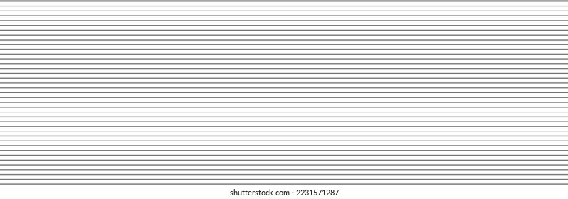 Horizontal lines pattern on white background. Straight lines pattern for backdrop and wallpaper template. Realistic lines with repeat stripes texture. Simple geometric background, vector illustration