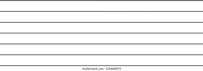 Horizontal lines pattern on white background. Straight lines pattern for backdrop and wallpaper template. Realistic lines with repeat stripes texture. Simple geometric background, vector illustration