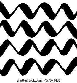 Horizontal lines stripes pattern or background with wavy. Vector Illustration