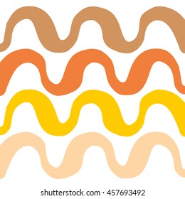 Horizontal lines stripes pattern or background with wavy. Vector Illustration