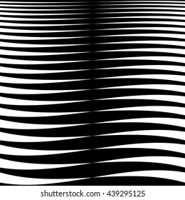 Horizontal lines, stripes - Waving, wavy lines from thick to thin in sequence. abstract monochrome, grayscale geometric pattern, texture.