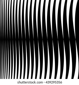 Horizontal lines, stripes - Waving, wavy lines from thick to thin in sequence. abstract monochrome, grayscale geometric pattern, texture.