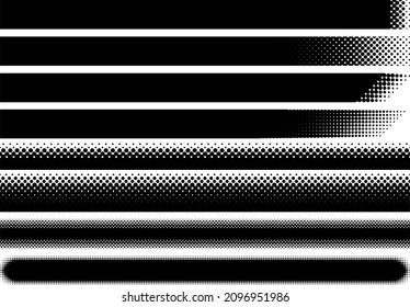 Conjunto de diseño horizontal de cuadro largo con degradado de punto medio-tono