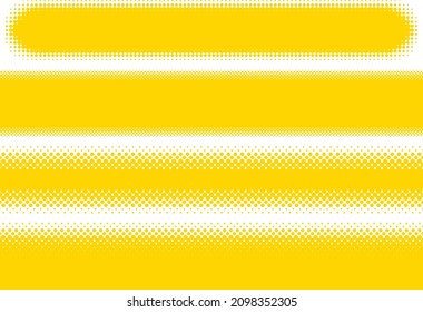 Horizontal long frame set with yellow halftone dot gradient