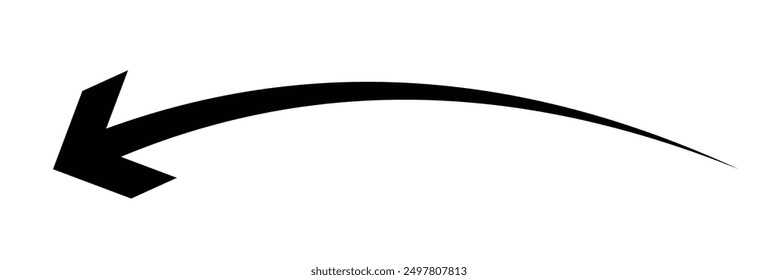 Horizontal long straight arrow signs. Black pointer, direction, position symbol and double arrow icon isolated on white background. Vector Illustration

