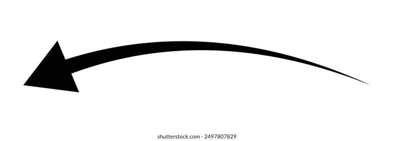 Horizontal long straight arrow signs. Black pointer, direction, position symbol and double arrow icon isolated on white background. Vector Illustration

