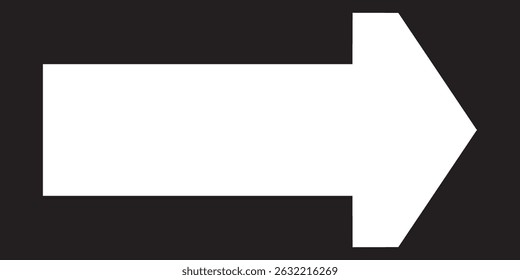 Horizontal long straight arrow signs. Black pointer, direction, position symbol arrow icon. Vector illustration. Eps 10
