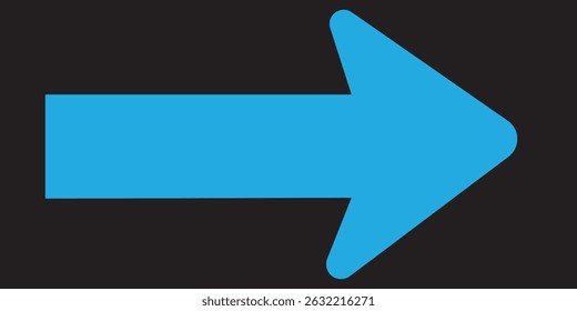Horizontal long straight arrow signs. Black pointer, direction, position symbol arrow icon. Vector illustration. Eps 10