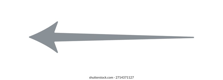 Signos de flecha recta larga Horizontal. Puntero negro, dirección, símbolo de posición e icono de flecha doble aislado sobre fondo blanco. Ilustración vectorial.