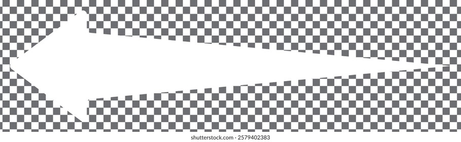 Horizontal long White straight arrow icon. Long arrow. White pointing right. White large arrow pointing right. Bold thine long arrow. Vector illustration. Eps 10.