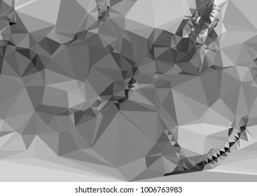 Horizontal low poly mosaic background. Template design, list, front page, brochure layout, banner, idea, cover, print, flyer, book, blank, card, ad, sign, sheet. Copy space. Vector clip art.