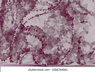 Horizontal low poly mosaic background. Template design, list, front page, brochure layout, banner, idea, cover, print, flyer, book, blank, card, ad, sign, sheet. Copy space. Vector clip art.