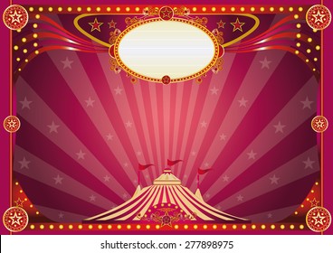 Horizontal magic circus background . Horizontal purple circus background for your show.