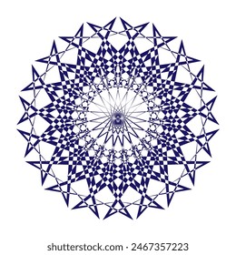 Horizontal mandala banner. Decorative flower mandala background with place for text. Colorful abstract graphics. Arabic Islamic east style. the blue color
