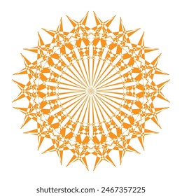 Horizontal mandala banner. Decorative flower mandala background with place for text. Colorful abstract graphics. Arabic Islamic east style
orange color