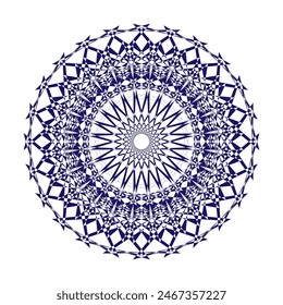 Horizontal mandala banner. Decorative flower mandala background with place for text. Colorful abstract graphics. Arabic Islamic east style
the blue color