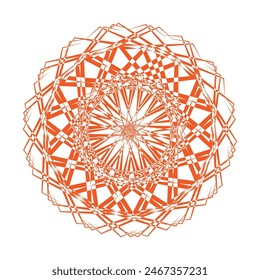 Horizontal Anuncio mandala. Fondo decorativo del mandala de la flor con lugar para el texto. Coloridos gráficos abstractos. Estilo árabe islámico oriental
color naranja