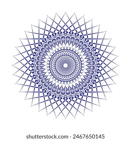 Horizontal mandala banner. Decorative flower mandala background with place for text. Colorful abstract graphics. Arabic Islamic east style