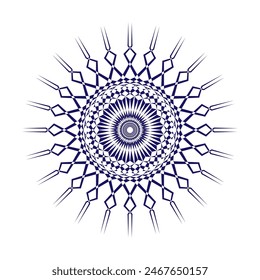 Horizontaler Mandala-Banner. Dekorative Blume Mandala Hintergrund mit Platz für Text. Bunte abstrakte Grafiken. Arabisch Islamischer Ost-Stil