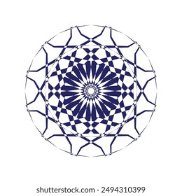 Horizontal mandala banner. Decorative flower mandala background with place for text. Colorful abstract graphics. Arabic Islamic east style