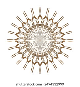 Horizontal mandala banner. Decorative flower mandala background with place for text. Colorful abstract graphics. Arabic Islamic east style
