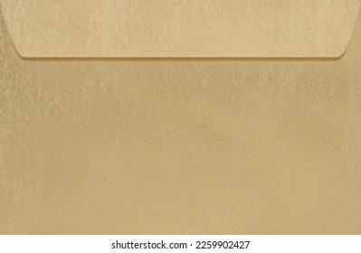 Horizontal manila envelope isolated on white background. Craft paper with grainy texture. Beige blank kraft cardboard. Recycled package carton vector illustration