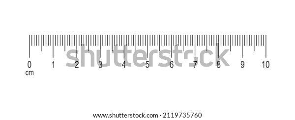 Horizontal Measuring Chart 10 Centimeters Markup Stock Vector (Royalty ...