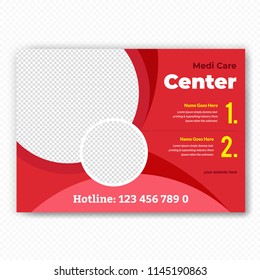 Horizontal Medical flyer design layout template in A4 size, with nice background, vector eps10
