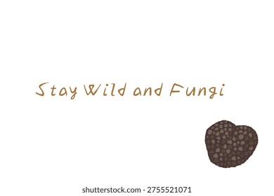 Horizontal Menu Card Template with Single Black Truffle Illustration