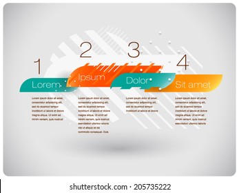 Horizontal menu. Vector modern info graphics options set for business presentation.