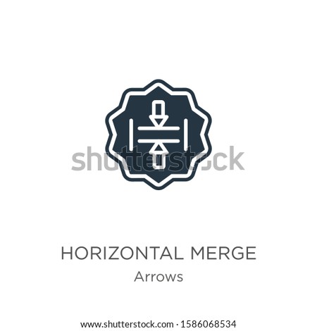 Horizontal merge icon vector. Trendy flat horizontal merge icon from arrows collection isolated on white background. Vector illustration can be used for web and mobile graphic design, logo, eps10