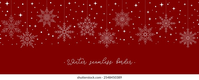 Ilustração de Natal feliz horizontal com floco de neve de ouro na cor azul. Modelos universais modernos para cartaz, cartões de saudação, cabeçalhos, site. Banner publicitário de desconto de luxo.