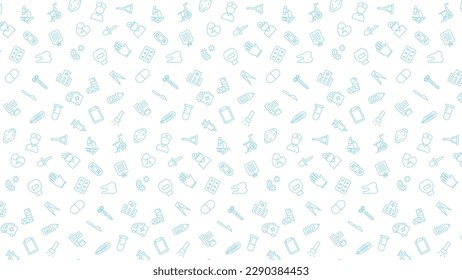 Ilustración horizontal de un patrón médico mini (sin fondo)