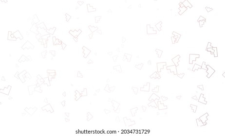 Horizontal minimal geometric web banner. Background for business, book cover, booklet, advertising. Light illustration with gray-pink gradient. Boho stairs with different sizes and angles of rotation.
