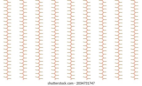 Banner geométrico horizontal minimalista. Antecedentes para negocios, portada de libros, folleto, publicidad. Ilustración naranja y ocre aislada en blanco. Los puntos de rosca tradicionales escandinavos.