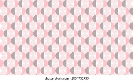 Horizontal minimalist geometric web banner. Background for business, book cover, booklet, advertising. Gray and pink half-circle illustration isolated on white. Vintage boho poster with shapes.