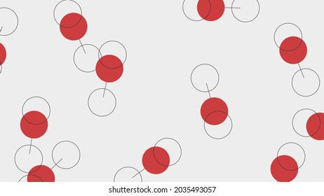 Horizontal minimalist geometric web banner. Background for business, book cover, booklet, advertising, restaurants, menus. Illustration with a glass of wine, red and black circles and lines on gray.