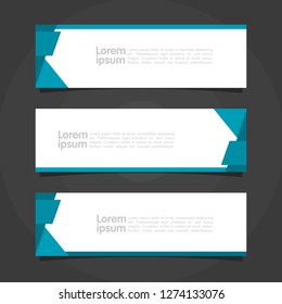 Horizontal modern banner template for a web site or other media. Vector Illustration. Eps 10.