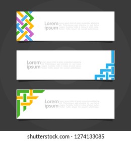 Horizontal modern banner template for a web site or other media. Vector Illustration. Eps 10.