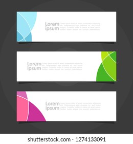 Horizontal modern banner template for a web site or other media. Vector Illustration. Eps 10.
