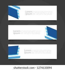 Horizontal modern banner template for a web site or other media. Vector Illustration. Eps 10.