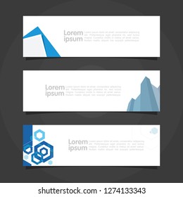 Horizontal modern banner template for a web site or other media. Vector Illustration. Eps 10.