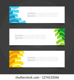 Horizontal modern banner template for a web site or other media. Vector Illustration. Eps 10.