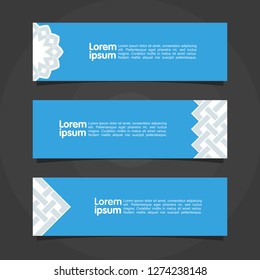 Horizontal modern banner template for a web site or other media. Vector Illustration. Eps 10.