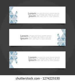 Horizontal modern banner template for a website or other media. Vector Illustration. Eps 10.