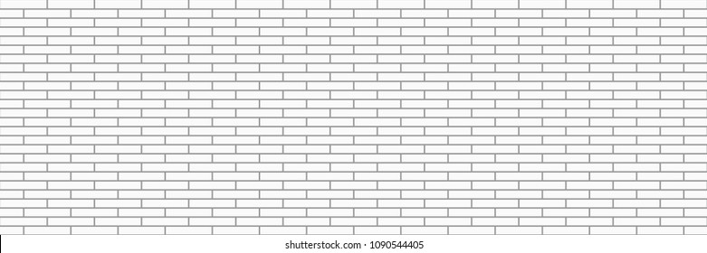 Horizontal Modern White Brick Wall Pattern Stock Vector (Royalty Free ...