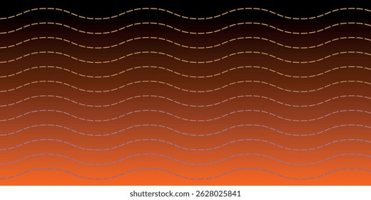 Horizontal monochrome background. Smooth transition from one color to another. A texture made of abstract dotted lines. Vector illustration